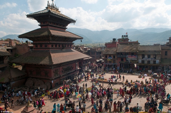 Quảng trường Bhaktapur Durbar, một trong 3 khu sin