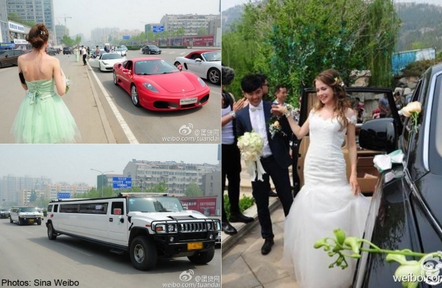 Đo&agrave;n xe sang rước d&acirc;u g&acirc;y n&aacute;o loạn đường phố Tế Na