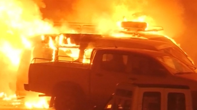 Hiện trường vụ tấn c&ocirc;ng, bắt c&oacute;c con t