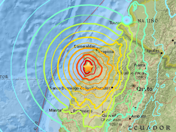 Trận động đất mạnh 7,8 độ rite làm rung 