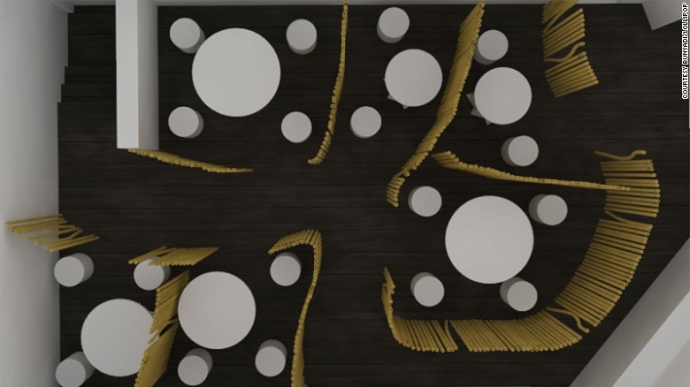 Tại khu vực khoả th&acirc;n, mỗi b&agrave;n ăn sẽ c&oacute;