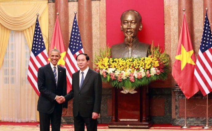 Tổng thống Mỹ Barack Obama hội đ&agrave;m với Chủ tịch nư