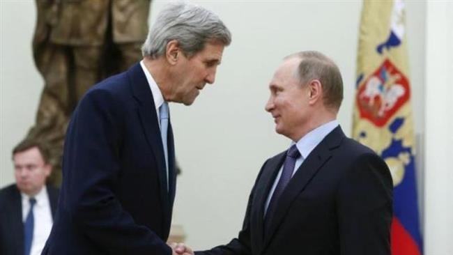 , Ngoại trưởng John Kerry v&agrave; Tổng thống Nga Vladim