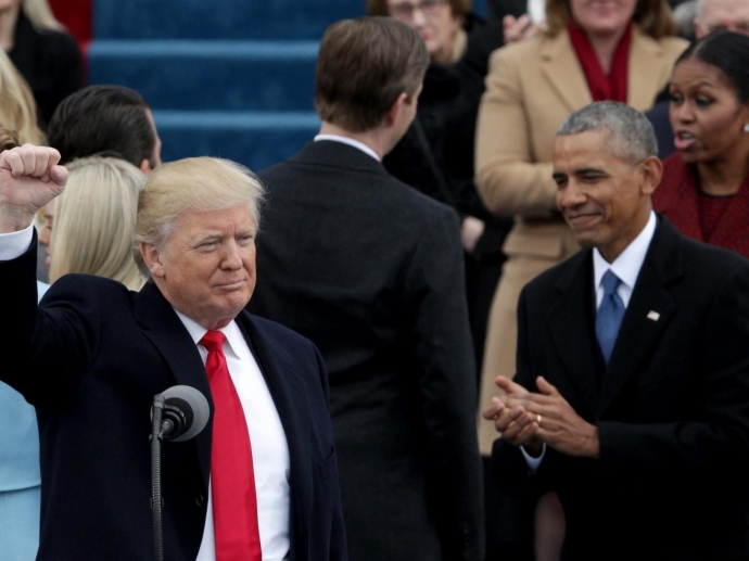 &Ocirc;ng Donald Trump v&agrave; &ocirc;ng Barack Obama trong ng&agrave;y nh