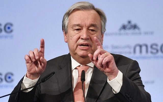 Tổng thư k&yacute; Li&ecirc;n Hợp Quốc Antonio Guterres