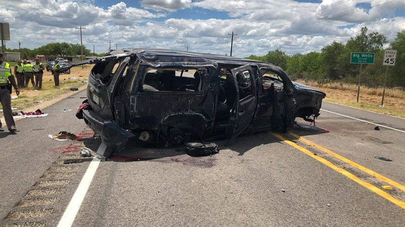 Hiện trường vụ tai nạn xe SUV