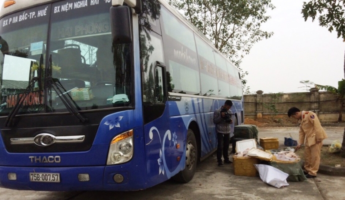 Bắt- xe- &ocirc;- t&ocirc;- kh&aacute;ch- ch-ở hơn- 500kg- lợn -sữ-a 