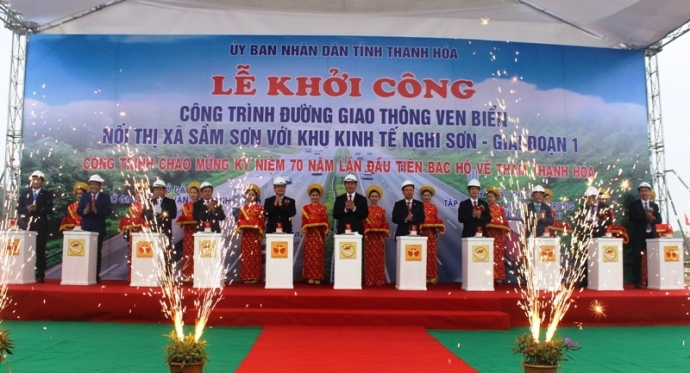 Khởi -c&ocirc;ng- đường- ven- biển- nối -Sầm Sơn &ndash; Khu -