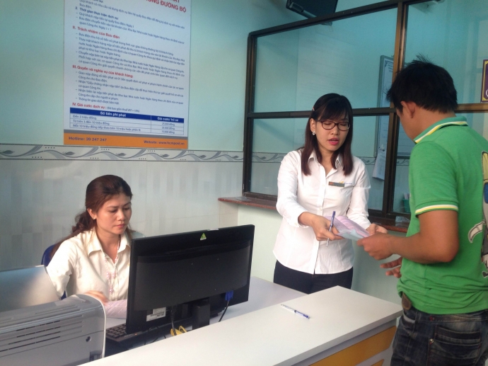 bưu điện thu hộ tiền phạt