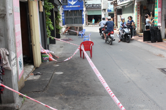 hiện trường nơi xảy ra vụ &aacute;n