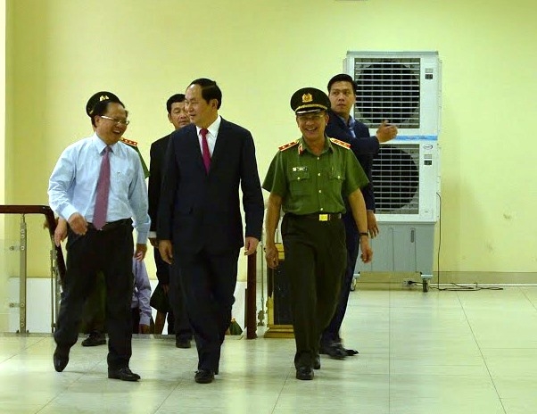 chủ tịch nước l&agrave;m việc với CATP