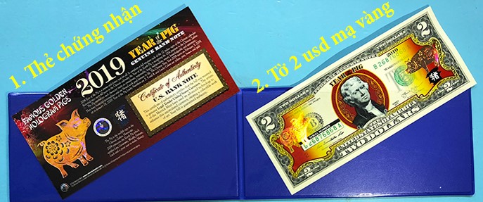 tiền mỹ mạ lợn v&agrave;ng