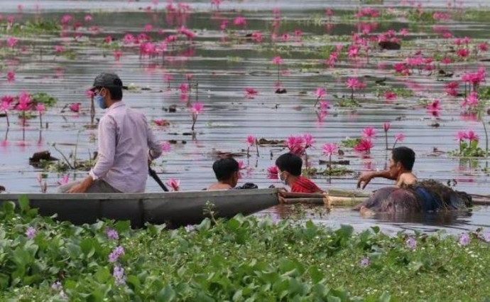 thi thể trôi sông