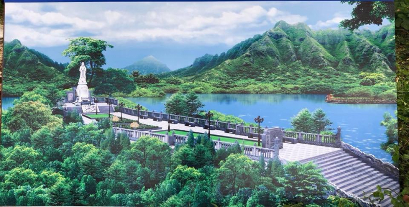 M&ocirc; h&igrave;nh ph&aacute;c thảo tượng Qu&aacute;n Thế &Acirc;m B&ocirc;