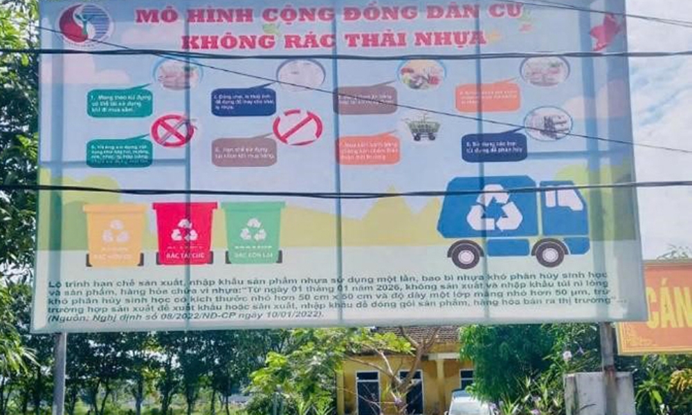 H&agrave; Tĩnh: X&acirc;y dựng m&ocirc; h&igrave;nh &ldquo;Cộng đồng d&acirc;n cư kh&ocirc;ng r&aacute;c thải nhựa&rdquo;