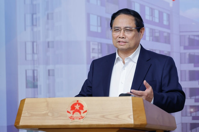 Thủ tướng Ch&iacute;nh phủ Phạm Minh Ch&iacute;nh chủ tr&igrave; Hội nghị to&agrave;n quốc th&aacute;o gỡ kh&oacute; khăn, vướng mắc, th&uacute;c đẩy ph&aacute;t triển nh&agrave; ở x&atilde; hội