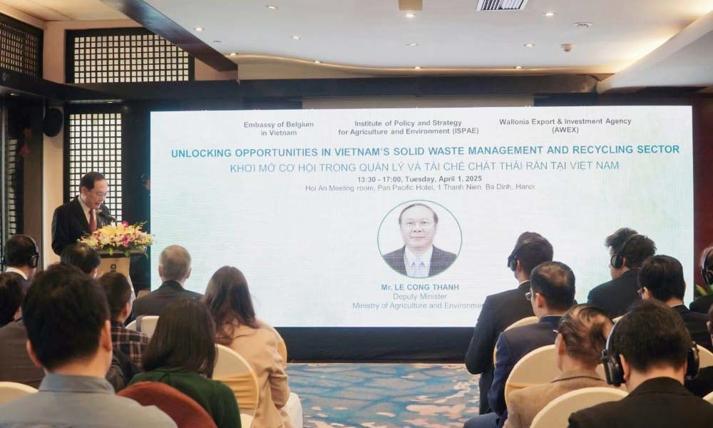 Hợp tác tái chế chất thải xây dựng bền vững- Ảnh 2. Phiên thảo luận mở ra cơ hội hợp tác Việt Nam - Bỉ trong quản lý và tái chế chất thải rắn