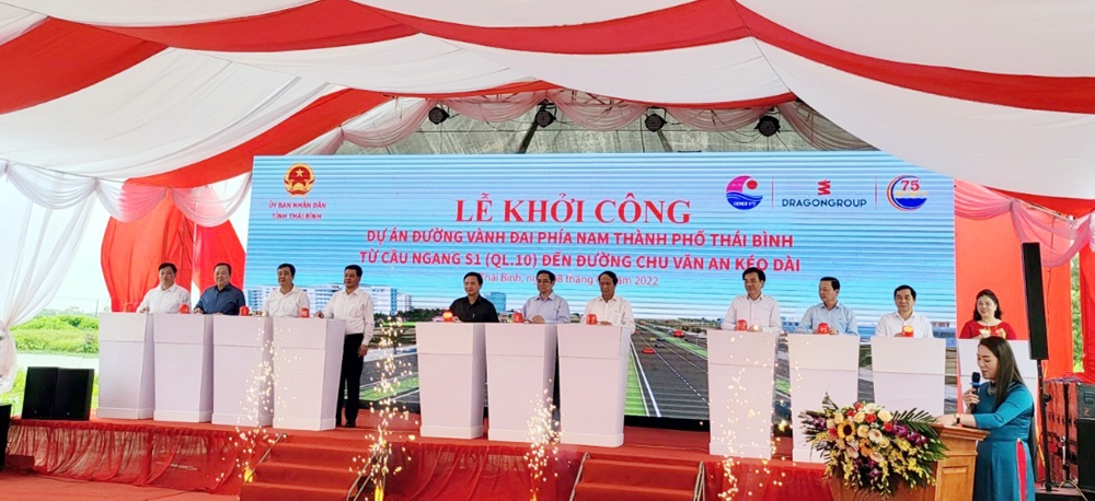 thu tuong chinh phu du le khoi cong du an dau tu xay dung tuyen duong vanh dai phia nam thanh pho thai binh