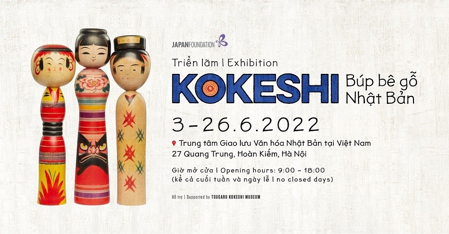 trien lam kokeshi bup be go nhat ban