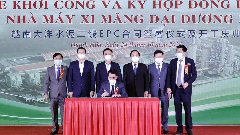 nghi son thanh hoa khoi cong du an nha may xi mang dai duong 2