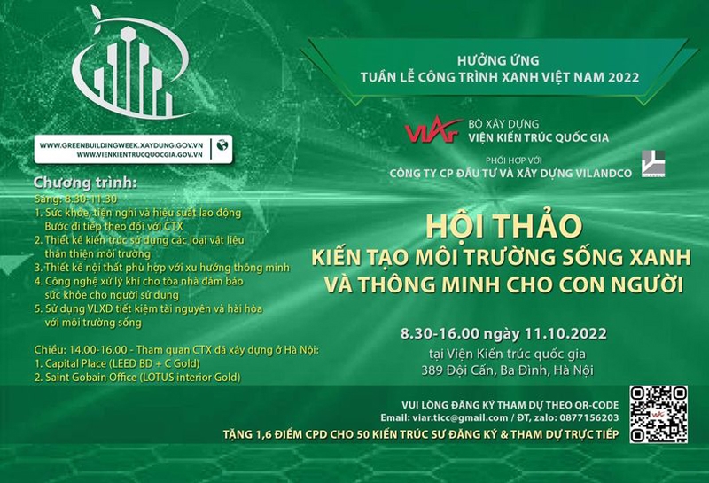 vien kien truc quoc gia huong ung tuan le cong trinh xanh viet nam 2022