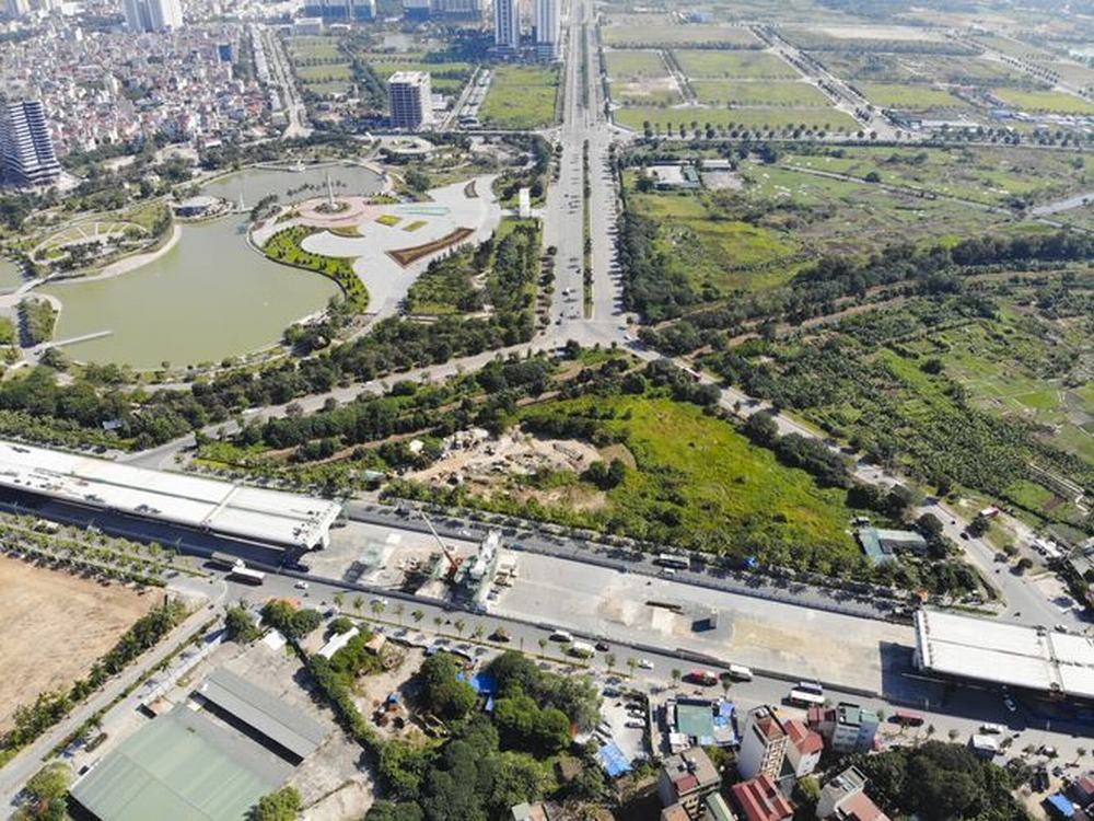 Ngắm tuyến đường 10 làn xe chưa được đặt tên tại thủ đô ngam tuyen duong 10 lan xe chua duoc dat ten tai thu do