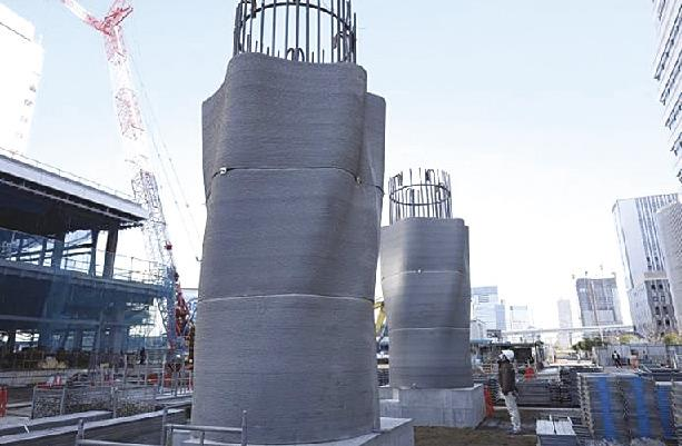 Japan applies 3D printed concrete molds to build twisted pillars img
