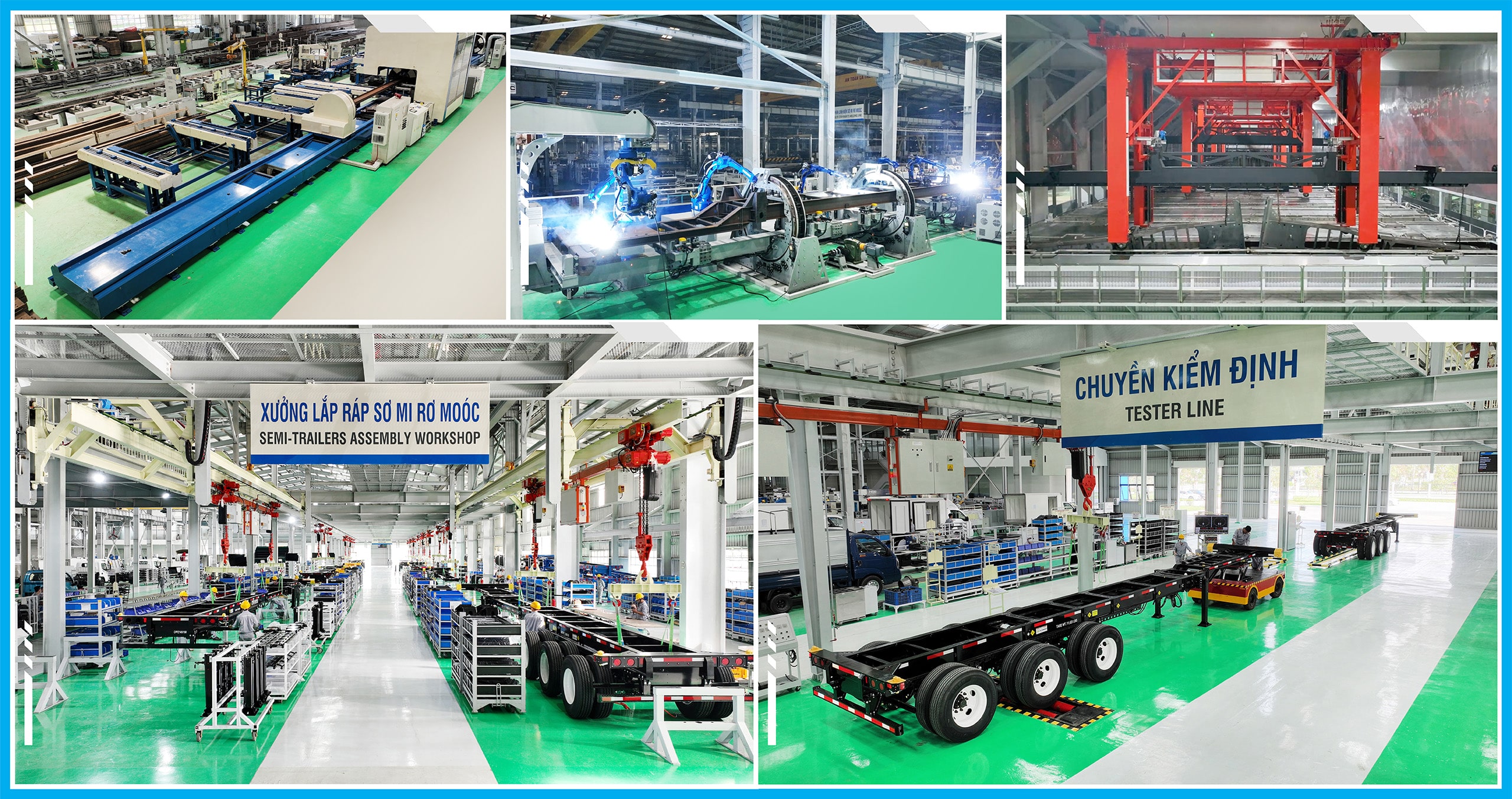 Sơ mi rơ moóc được sản xuất trên dây chuyền công nghệ tiên tiến 2. Sơ mi rơ moóc được sản xuất trên dây chuyền công nghệ tiên tiến