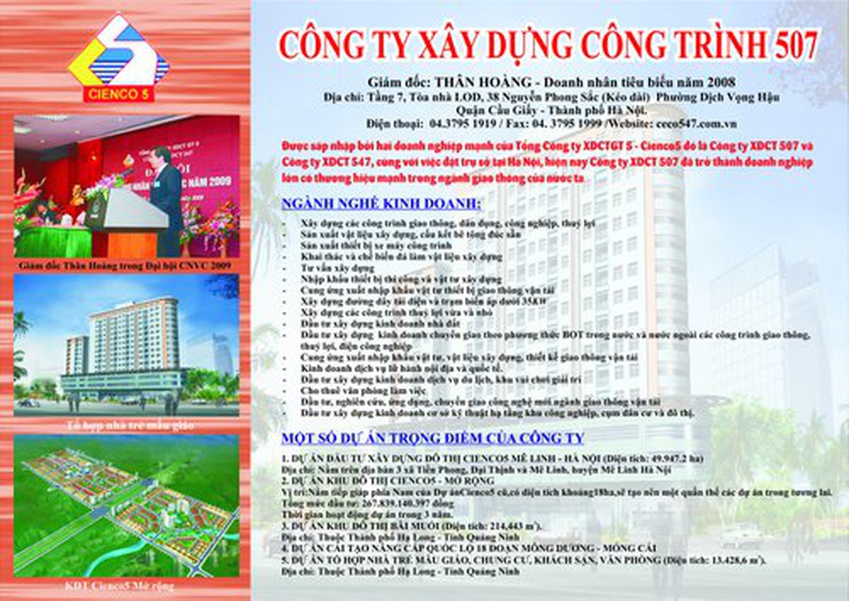 Chuyển công ty TNHHMTV XCDT 507 thành Công ty cổ phần XDCT 507