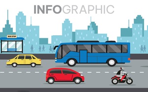 Infographic: Chi tiết lộ tr&igrave;nh chuyển đổi xe chạy xăng dầu ở H&agrave; Nội đến năm 2030