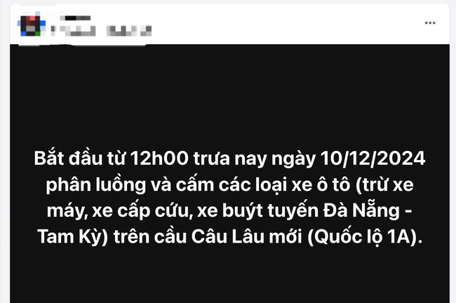 Cấm &ocirc; t&ocirc; qua cầu C&acirc;u L&acirc;u mới từ ng&agrave;y 10/12 l&agrave; th&ocirc;ng tin sai sự thật- Ảnh 2.