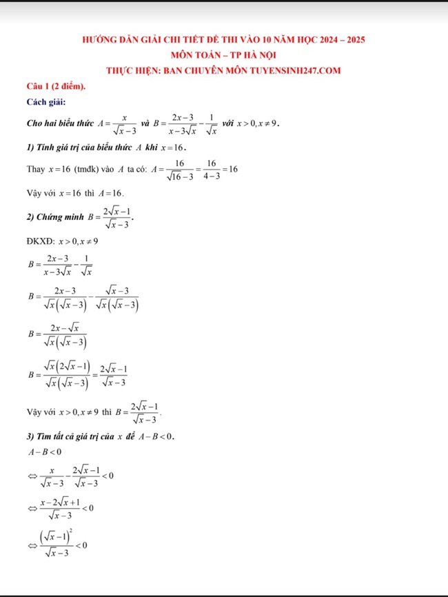 Đ&aacute;p &aacute;n đề thi m&ocirc;n To&aacute;n tuyển sinh v&agrave;o lớp 10 H&agrave; Nội năm 2024- Ảnh 4.