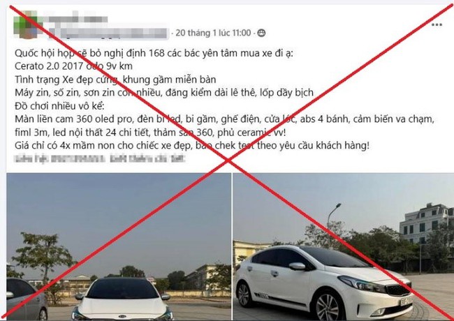 Tung tin thất thiệt về Nghị định 168 để c&acirc;u view b&aacute;n &ocirc; t&ocirc;, Facebooker bị phạt 7,5 triệu- Ảnh 1.