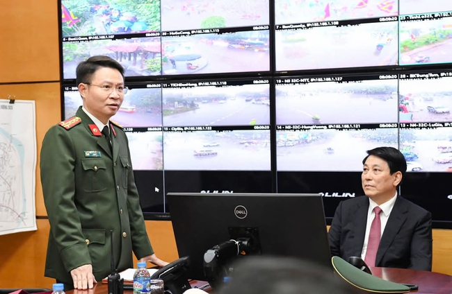 Chủ tịch nước Lương Cường động vi&ecirc;n lực lượng c&ocirc;ng an l&agrave;m nhiệm vụ tại Đền H&ugrave;ng- Ảnh 2.