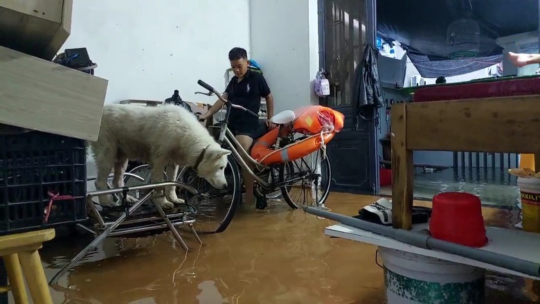 Nước ngập v&agrave;o nh&agrave; cả nửa m&eacute;t, người Đ&agrave; Nẵng bắt đầu chạy lụt - Ảnh 5.