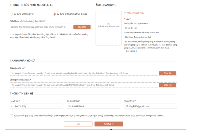 Hướng dẫn chi tiết c&aacute;ch đổi giấy ph&eacute;p l&aacute;i xe tr&ecirc;n mạng tại H&agrave; Nội - Ảnh 10.