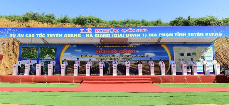 Khởi c&ocirc;ng cao tốc gần 6.800 tỷ đồng nối hai tỉnh Tuy&ecirc;n Quang - H&agrave; Giang - Ảnh 1.