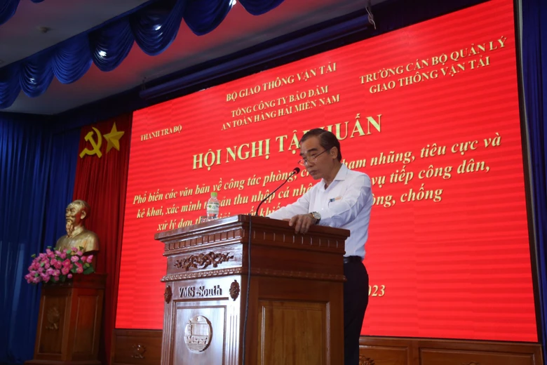 Ng&agrave;nh Giao th&ocirc;ng tập huấn c&ocirc;ng t&aacute;c ph&ograve;ng, chống tham nhũng, ti&ecirc;u cực tại 6 điểm cầu - Ảnh 3.