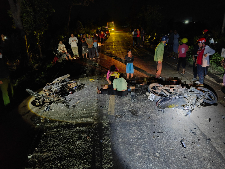 Gia Lai: Hai xe m&aacute;y t&ocirc;ng nhau gần uỷ ban x&atilde;, 3 người chết, 1 người trọng thương - Ảnh 2.