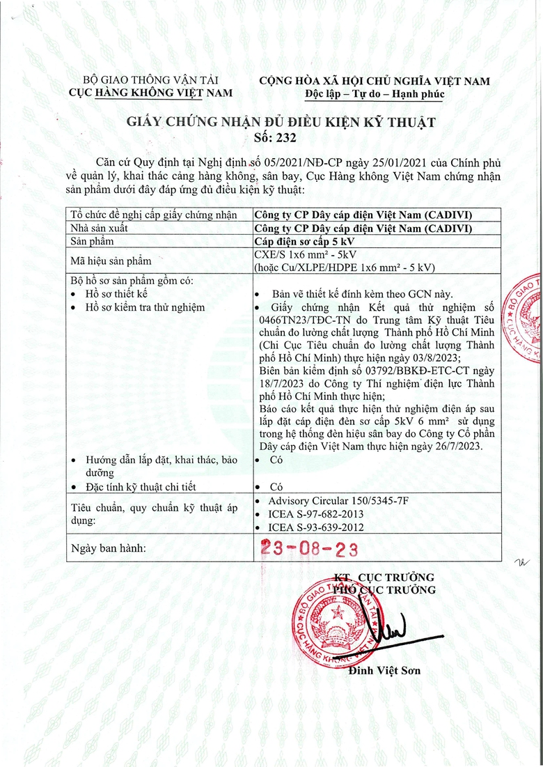 Cadivi ph&aacute;t triển c&aacute;p điện sử dụng trong hệ thống đ&egrave;n t&iacute;n hiệu đường băng s&acirc;n bay - Ảnh 2.