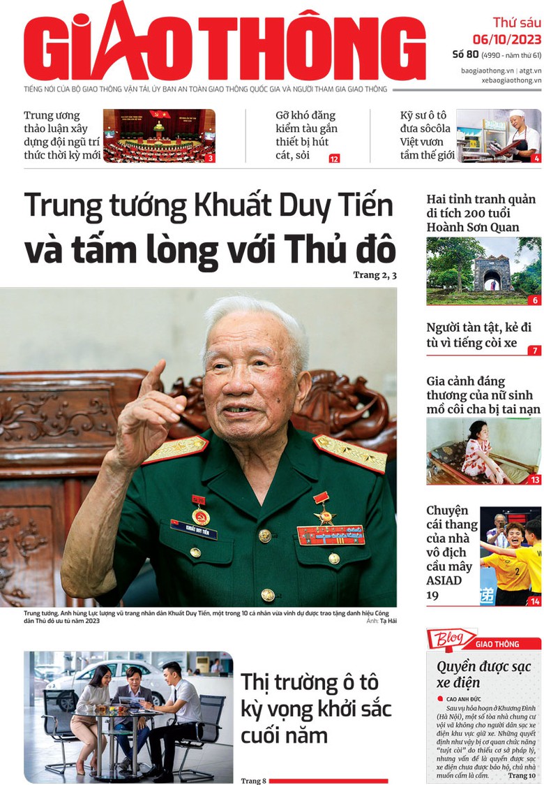 Tin mới nhất, hay nhất tr&ecirc;n B&aacute;o Giao th&ocirc;ng ng&agrave;y 6/10/2023 - Ảnh 1.
