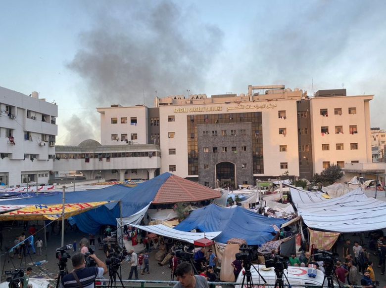Thế kh&oacute; của Israel nếu muốn tấn c&ocirc;ng v&agrave;o bệnh viện lớn nhất Dải Gaza - Ảnh 1.