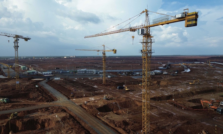 Nh&agrave; ga h&agrave;nh kh&aacute;ch s&acirc;n bay Long Th&agrave;nh với h&igrave;nh ảnh hoa sen dần lộ diện - Ảnh 2.