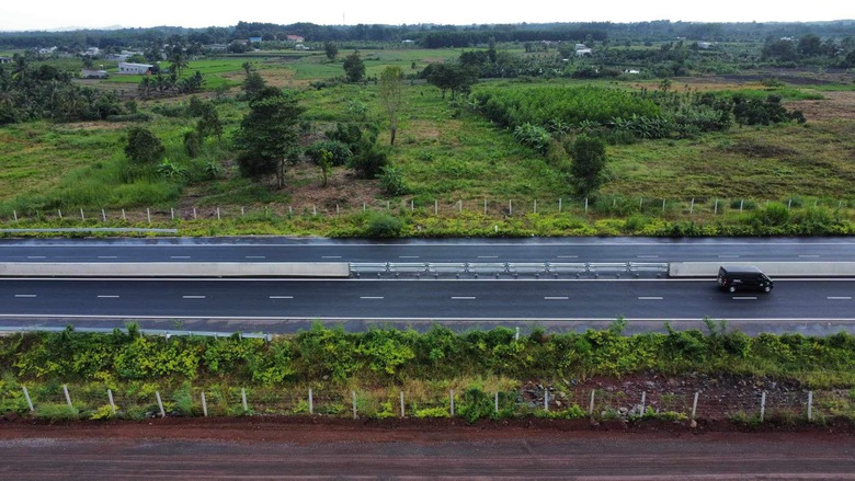 Cỏ dại mọc lấn v&agrave;o cao tốc Phan Thiết - Dầu Gi&acirc;y - Ảnh 2.