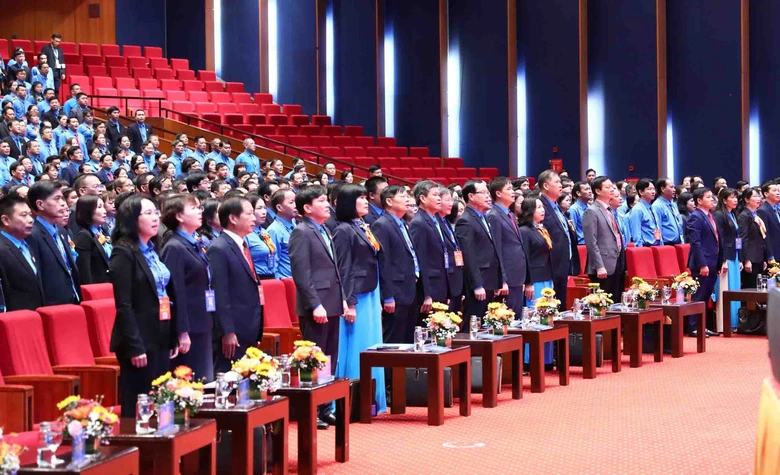 Ch&ugrave;m ảnh: Khai mạc Đại hội XIII C&ocirc;ng đo&agrave;n Việt Nam, nhiệm kỳ 2023 - 2028 - Ảnh 5.