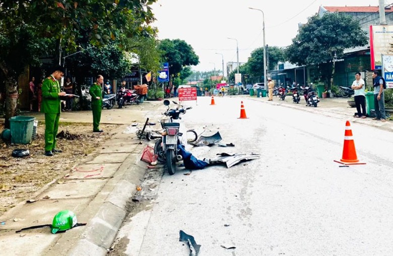 Hiện trường vụ tai nạn.