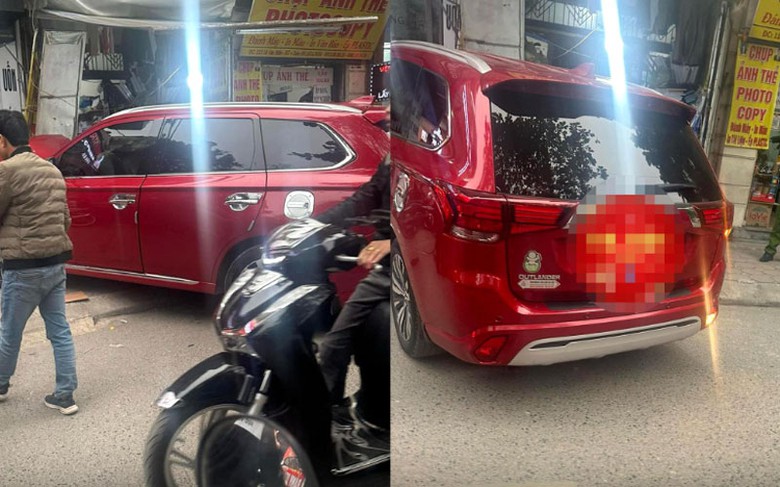Hiện trường vụ c&aacute;n bộ trường Học viện T&agrave;i ch&iacute;nh g&acirc;y tai nạn li&ecirc;n ho&agrave;n khiến hai người thương vong.