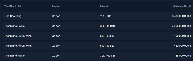 Biển số 11A-111.11 bất ngờ tr&uacute;ng đấu gi&aacute; hơn 8,7 tỷ - Ảnh 1.