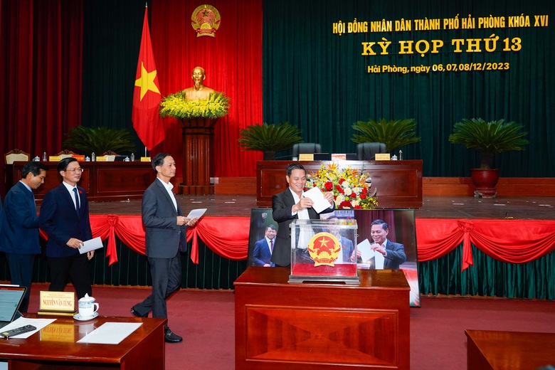 Hải Ph&ograve;ng: PCT thường trực UBND TP L&ecirc; Anh Qu&acirc;n đạt tỷ lệ số phiếu t&iacute;n nhiệm cao nhất  - Ảnh 1.