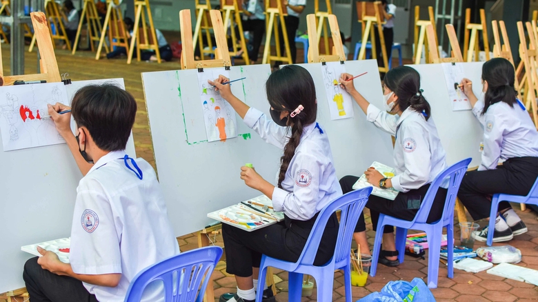 C&agrave; Mau: Khai mạc hội thi an to&agrave;n giao th&ocirc;ng cho học sinh năm 2023 - Ảnh 1.